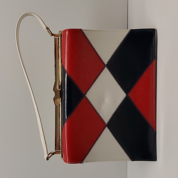 Vintage Handbags - Vintage Naturalizer Handbag - 1960s - Red, White and Blue